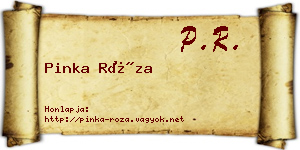 Pinka Róza névjegykártya
