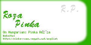 roza pinka business card